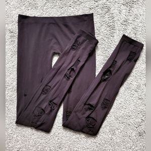 ✨️SALE✨️ Bisou Bisou distressed footless tights sz XS/S